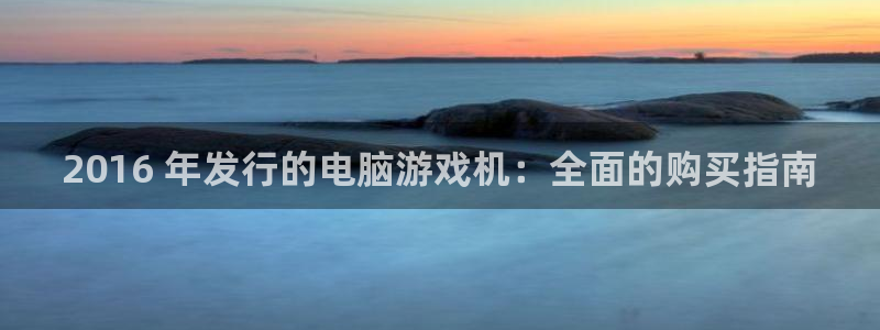 陕西蓝狮子文化创意干啥的：2016 年发行的电脑游戏机：全面的购买指南