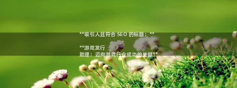 蓝狮集团公司怎么样：**吸引人且符合 SEO 的标题：**

**游戏发行
助理：迈向游戏行业成功的关键**